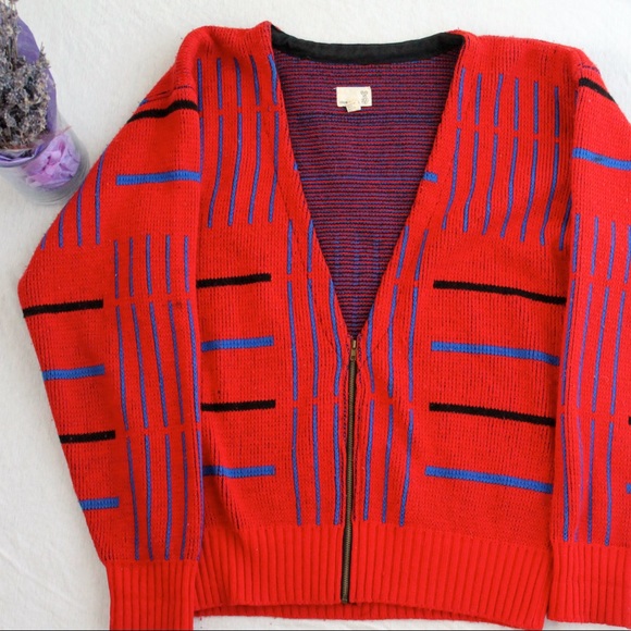 Oversized Red Cardigan - Picture 1 of 3